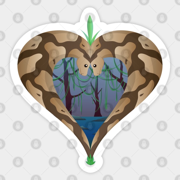 Ball Pythons In Love Sticker by ViolaVixi